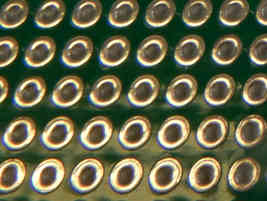 metalized holes on circuit board